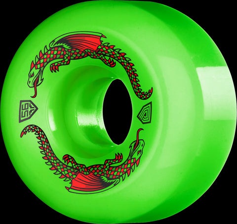 Powell Peralta Dragon Formula Skateboard Wheels 56mm x 36mm 93A 4pk Green