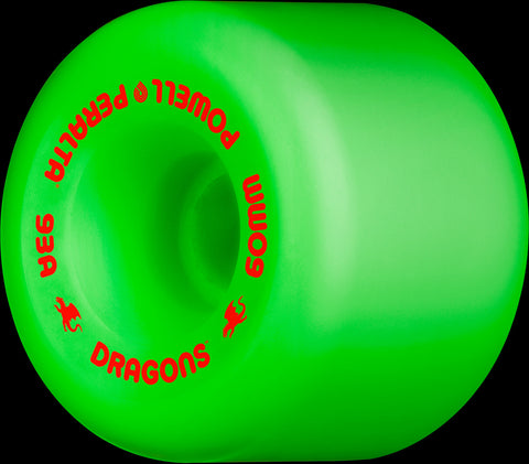 Powell Peralta Dragon Formula Skateboard Wheels 60mm x 39mm 93A 4pk Green