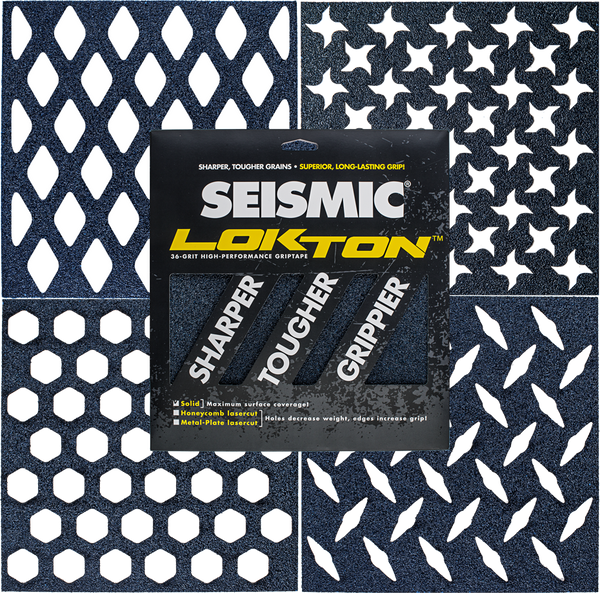 Seismic Lokton Griptape, 36-grit, 3-square pack