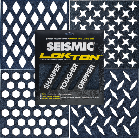 Seismic Lokton Griptape, 36-grit, 3-square pack