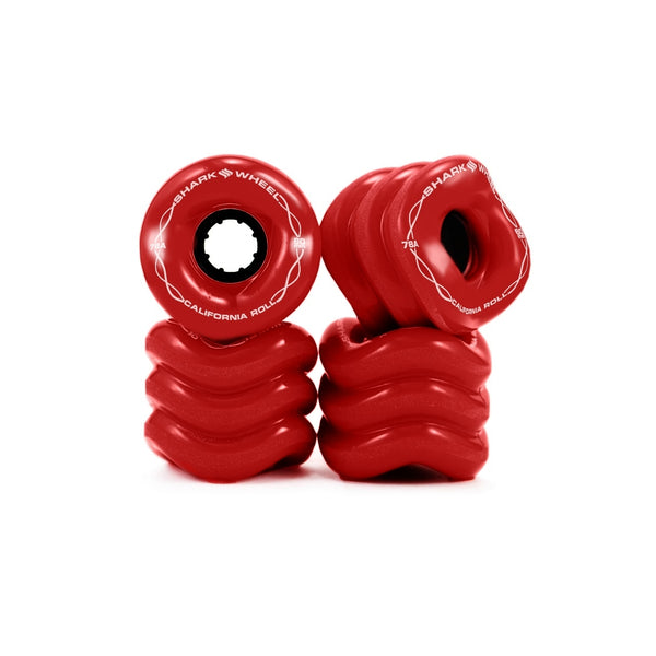 Shark Wheel 60mm Skateboard Wheels (California Rolls) - Red