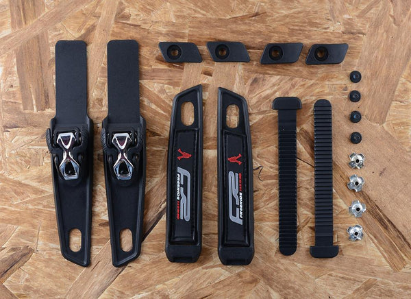 Seba - Replacement Seba High (or FR) Double Strap Set - Black - Middle Straps Set - Sale