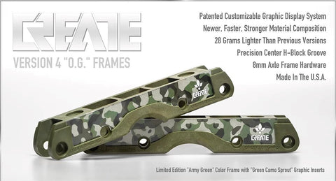 Create Originals *NEW* "Custom Graphic" OG Frames GREEN CAMO SPROUT