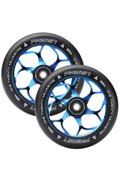 FASEN 120MM 6 SPOKE WHEEL BURNT PIPE | PAIR