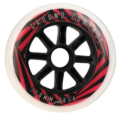 Ground Control GC 110mm Psych Wheel 85A 3-Pack - White/Red