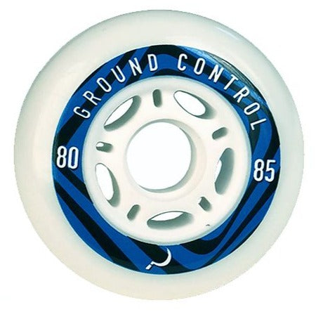 Ground Control GC 80mm Psych Wheels - 4 Pack - White/Blue