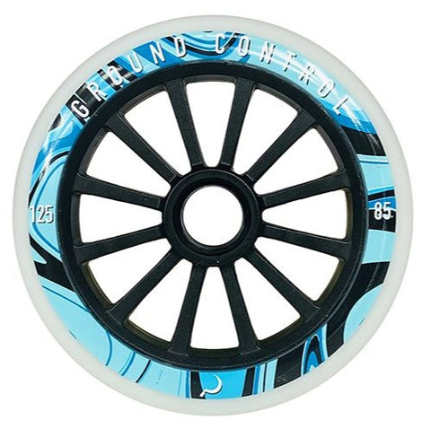 Ground Control GC 125mm Psych Wheel 85A 3-Pack - White/Blue