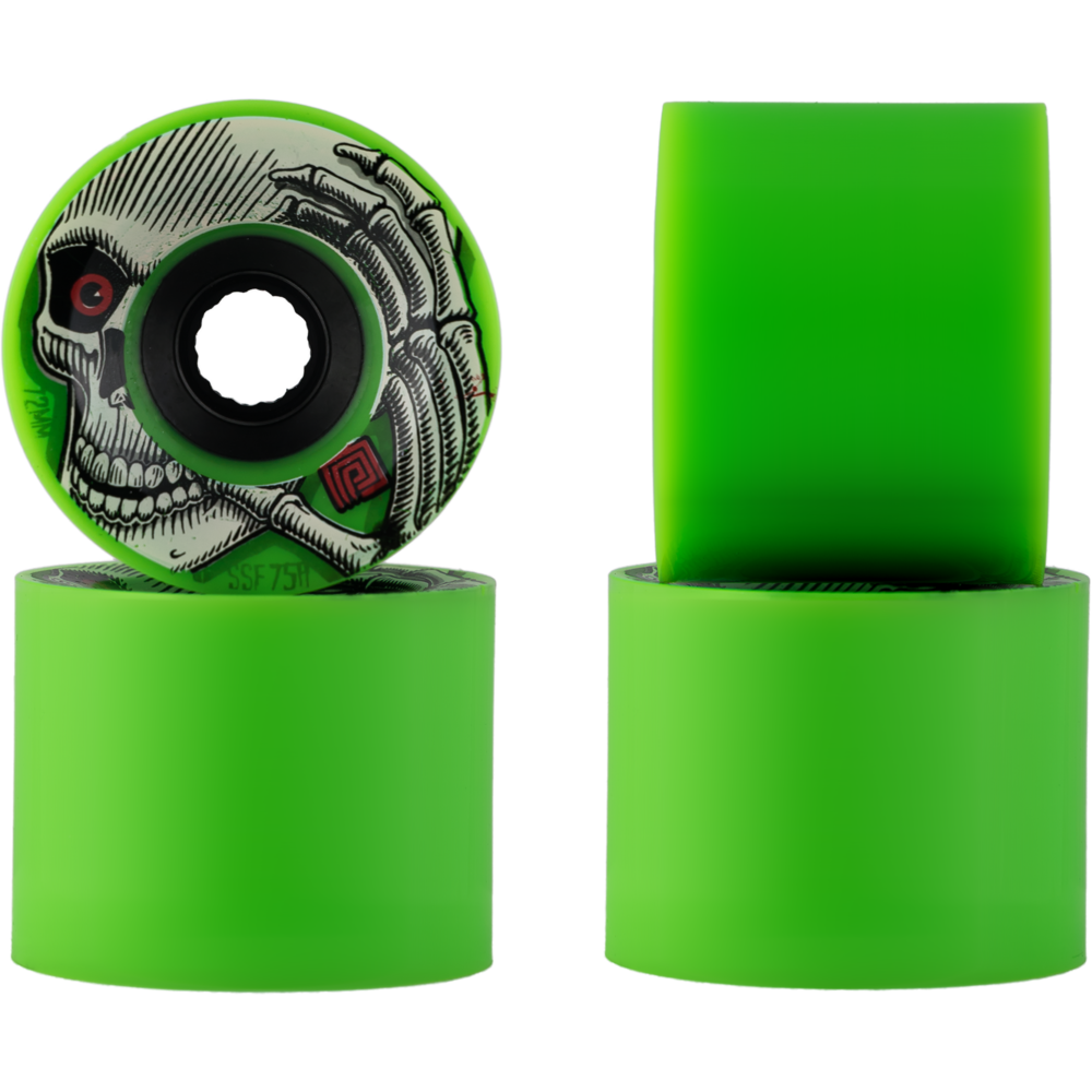 Powell Peralta Kevin Reimer Skateboard Wheels 72mm 75A 4pk Green Powell Peralta Kevin Reimer Skateboard Wheels 72mm 75A 4pk Green
