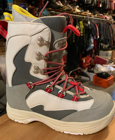 SnowJam Snowboard Boots Grey/White - Size 9 Only - Sale