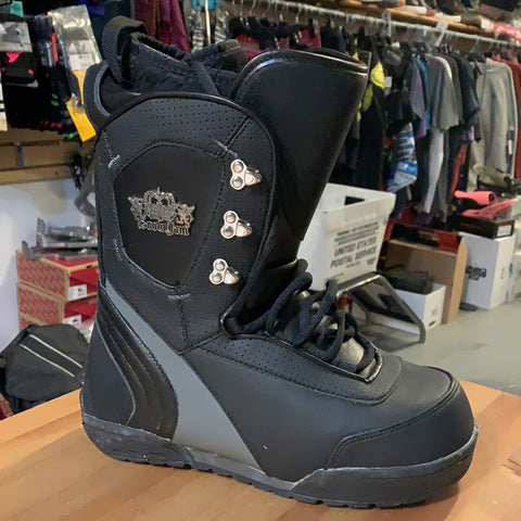 SnowJam Snowboard Boots Black- Mens 5-7 Womens 8-9 Only - Sale