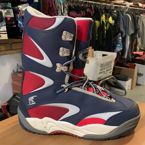 SnowJam Rogue Snowboard Boots Red/Blue - Size 9 Only - Sale