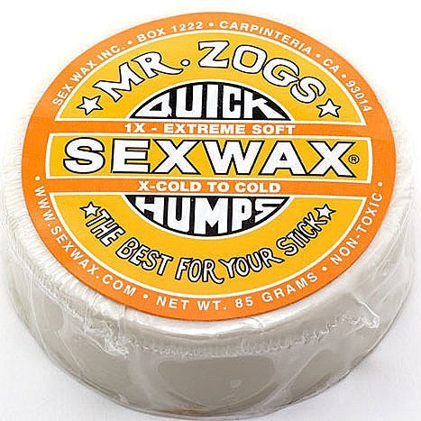 Sex Wax Quick Humps Single Bar Extremely Soft - X-Cold to Cold Surf Wax - Yellow Sticker