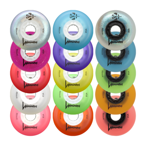 LUMINOUS - LED INLINE WHEELS - 72mm/85A x1 Multiple Colors 4-Pack