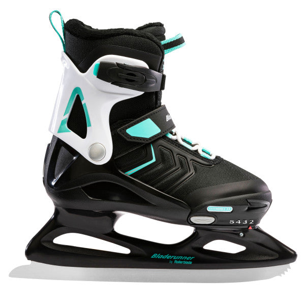 Bladerunner MICRO XT ICE G Ice Skates - BLACK/LIGHT TEAL - 12J-2, 2-5, 5-8 adjustable