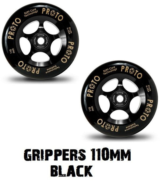 Proto Gripper Scooter Wheels 110mm (Black on Black)