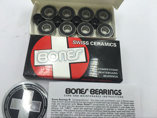 Bones Swiss Ceramic Bearings 608 (8-Pack) Enough for 4 Wheels - Sale