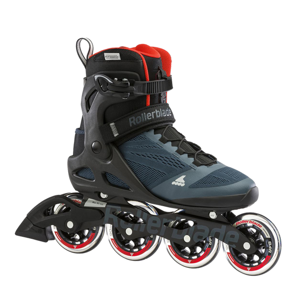 Rollerblade Macroblade 90 Inline Skates- Blue/Spicy Orange - Super Sale