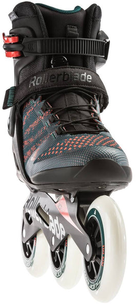 Rollerblade Macroblade 110 3WD Inline Skates 2020- Teal Green/Orange Burst - Super Sale