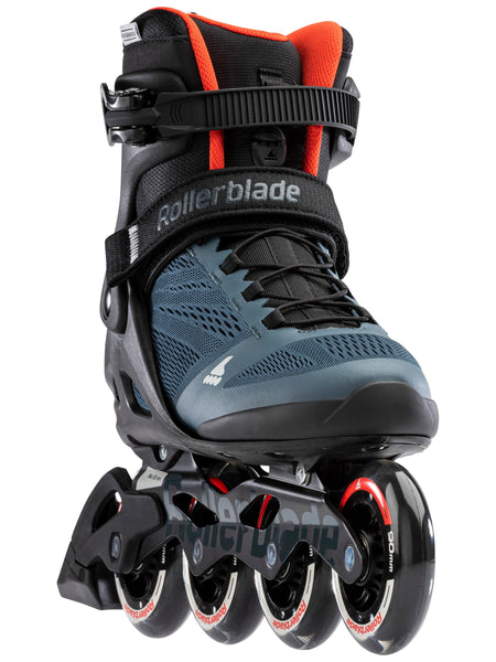 Rollerblade Macroblade 90 Inline Skates- Blue/Spicy Orange - Super Sale