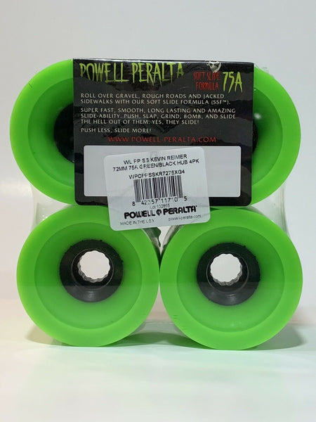 Powell Peralta Kevin Reimer Skateboard Wheels 72mm 75A 4pk Green 