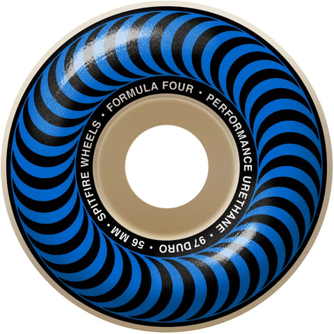 FORMULA FOUR CLASSIC SKATEBOARD WHEELS 56mm natural/blue (97d) - Set of 4