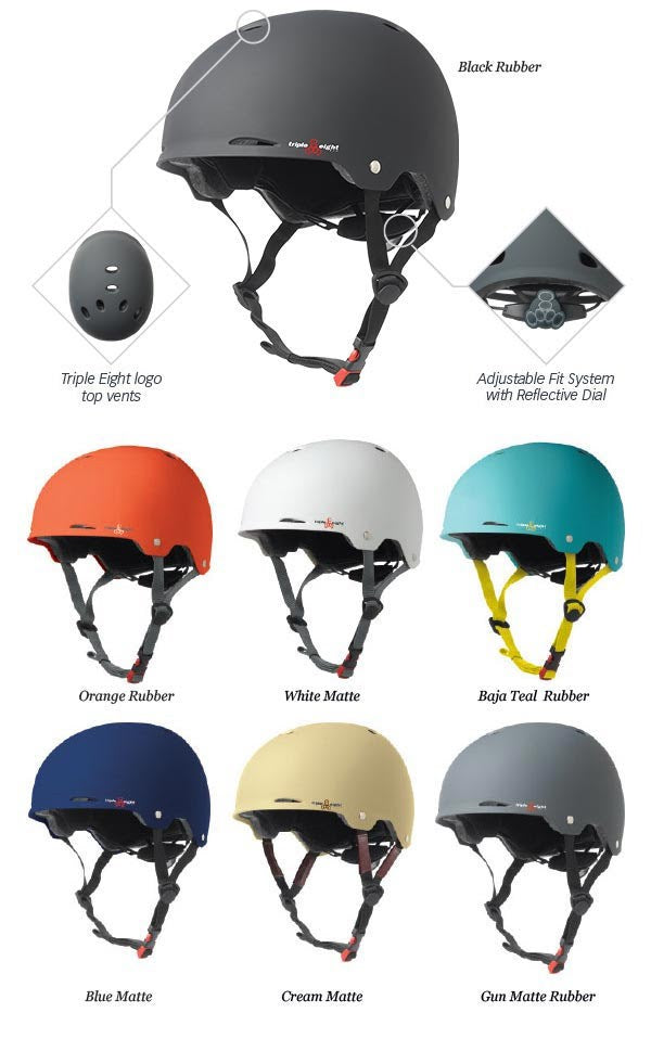 Triple 8 Gotham Helmet with EPS Liner- Multiple Colors