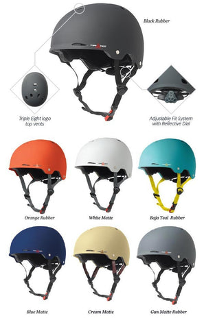 Triple 8 Gotham Helmet with EPS Liner- Multiple Colors
