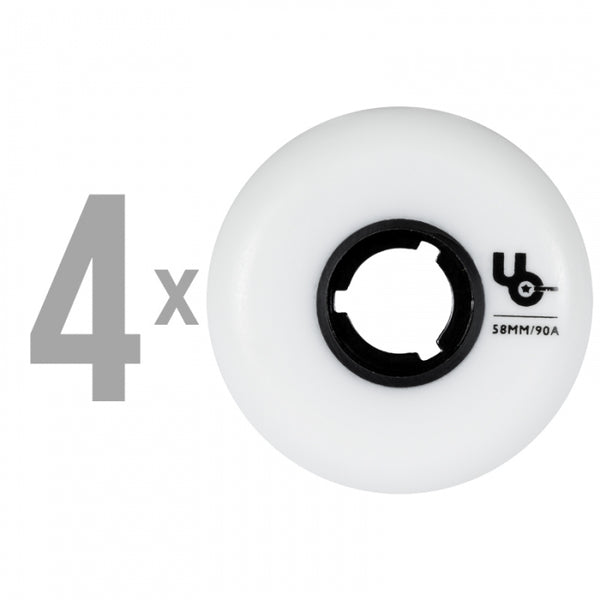 Undercover Team 58mm/90a White/Blk Wheels